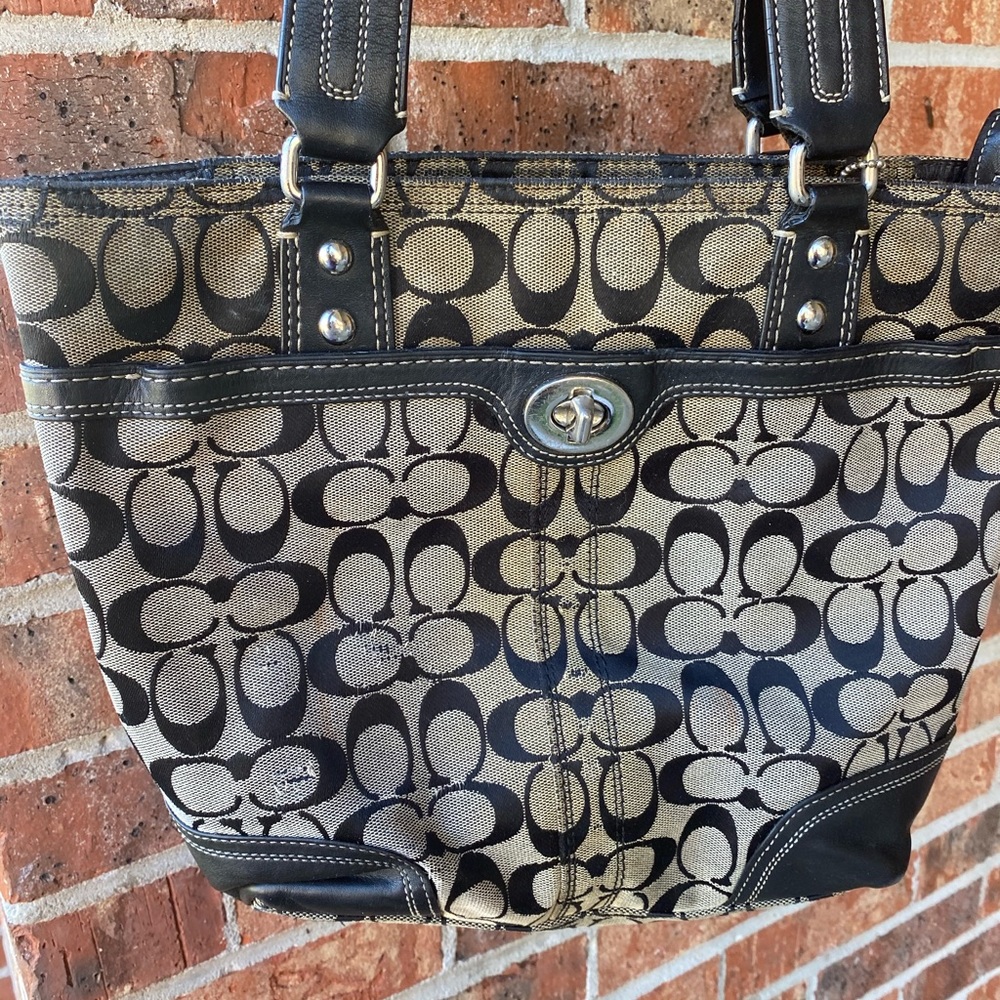 Black vintage coach purse